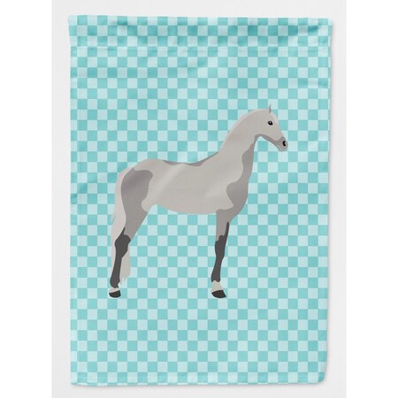Carolines Treasures Orlov Trotter Horse Blue Check Flag Canvas House BB8082CHF